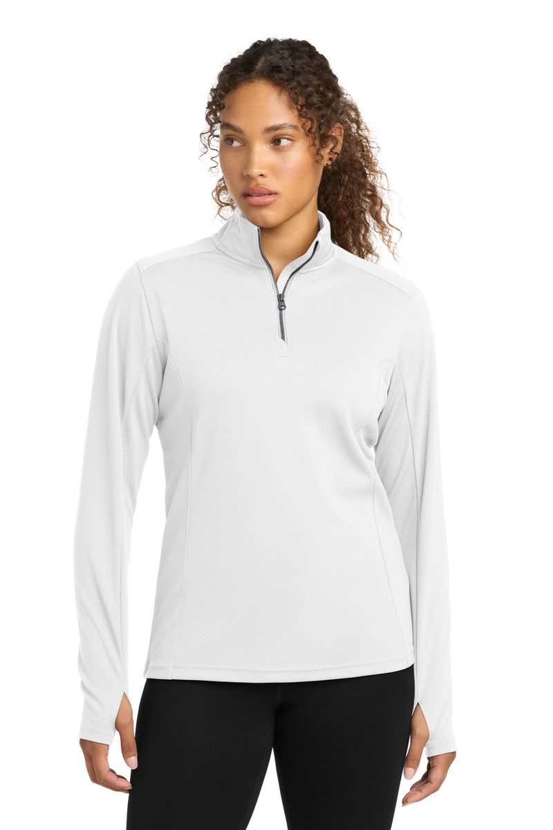 Sport-Tek LST860 - Women's Sport-Wick Textured 1/4-Zip Pullover Sport-Tek