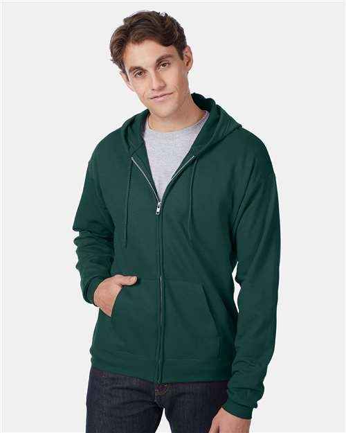 Hanes P180 - Unisex EcoSmart® Full-Zip Hooded Sweatshirt
