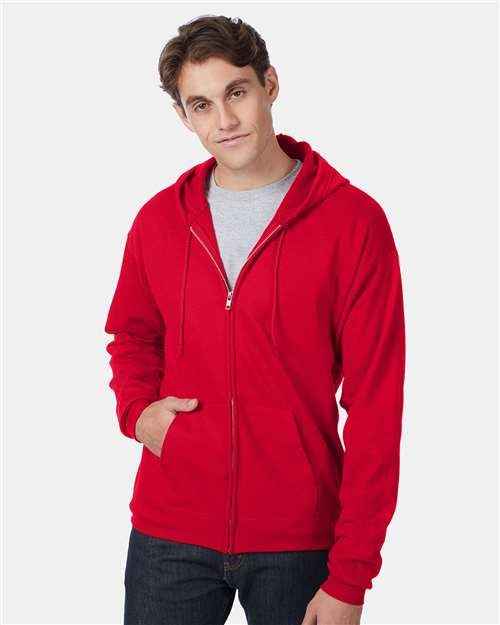 Hanes P180 - Unisex EcoSmart® Full-Zip Hooded Sweatshirt