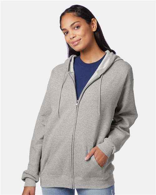 Hanes P180 - Unisex EcoSmart® Full-Zip Hooded Sweatshirt