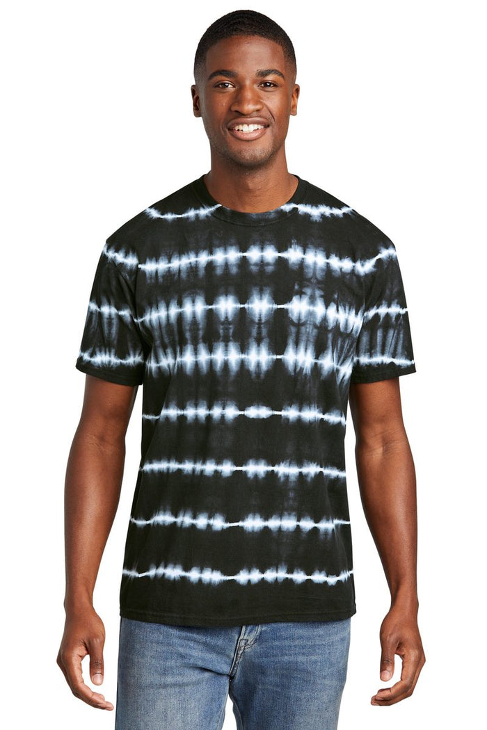 Port & Co PC142 - Allover Stripe Tie-Dye Tee