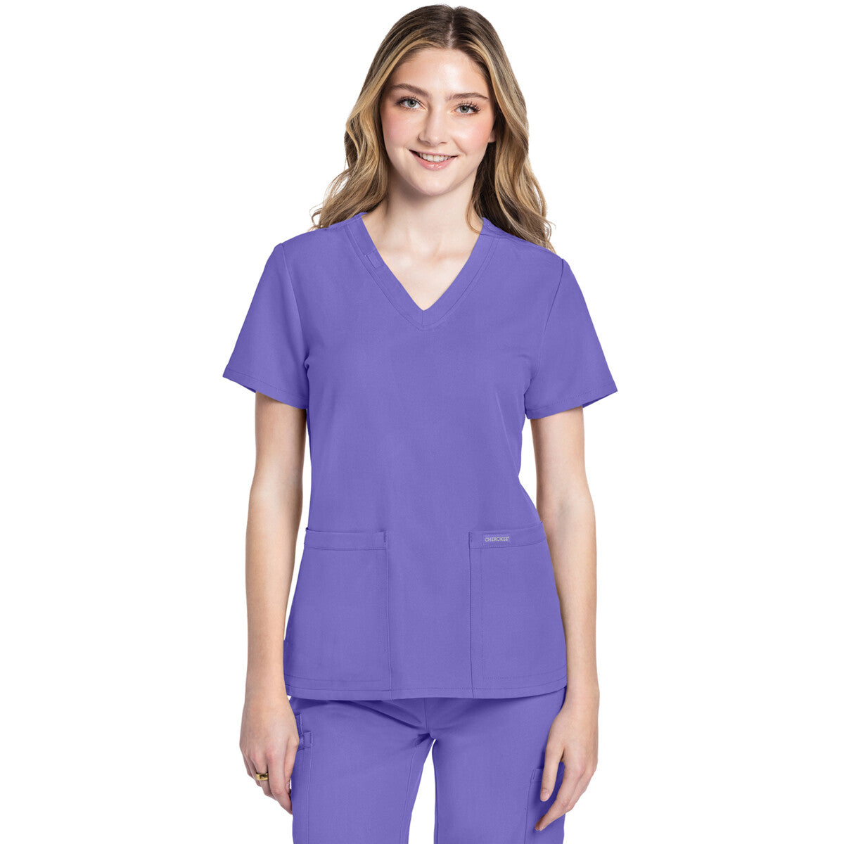 Cherokee CK953A - V-Neck Top - Electric Lavender