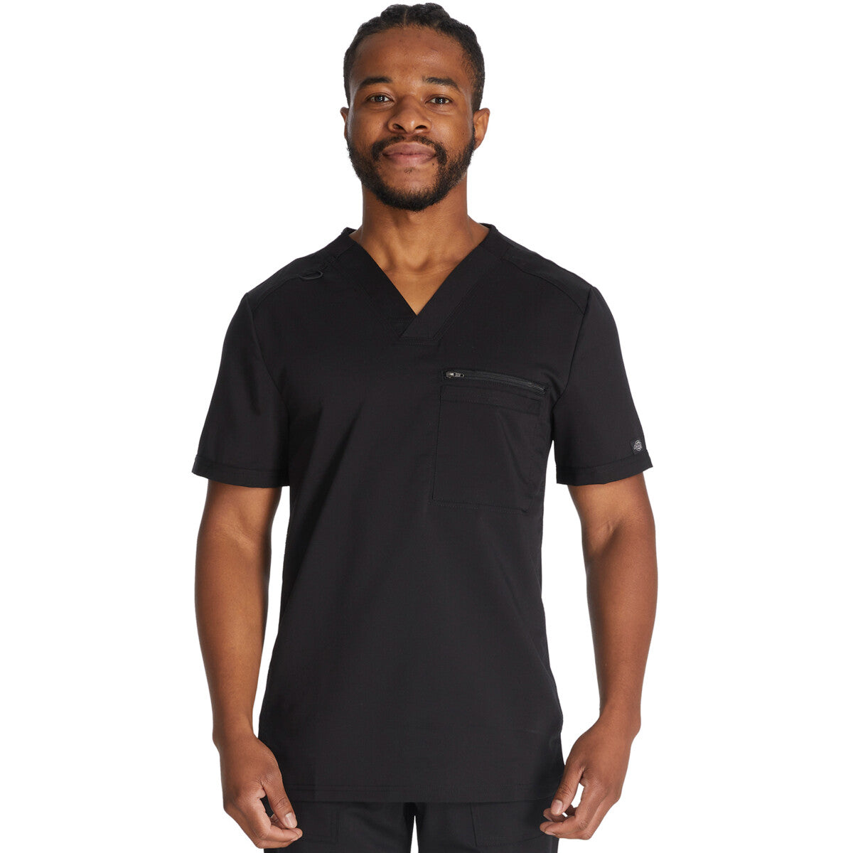 Dickies Medical DK865 - Men's Tuckable V-Neck Top - Black