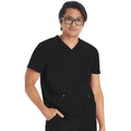 Dickies Medical DK677 - Men's V-neck Top - Black with Gold