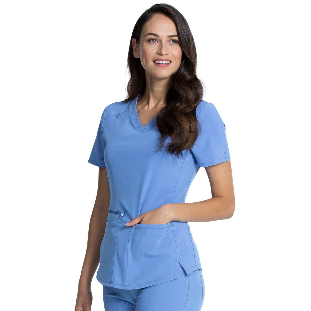 Cherokee CKA685 - V-Neck Top - Ceil