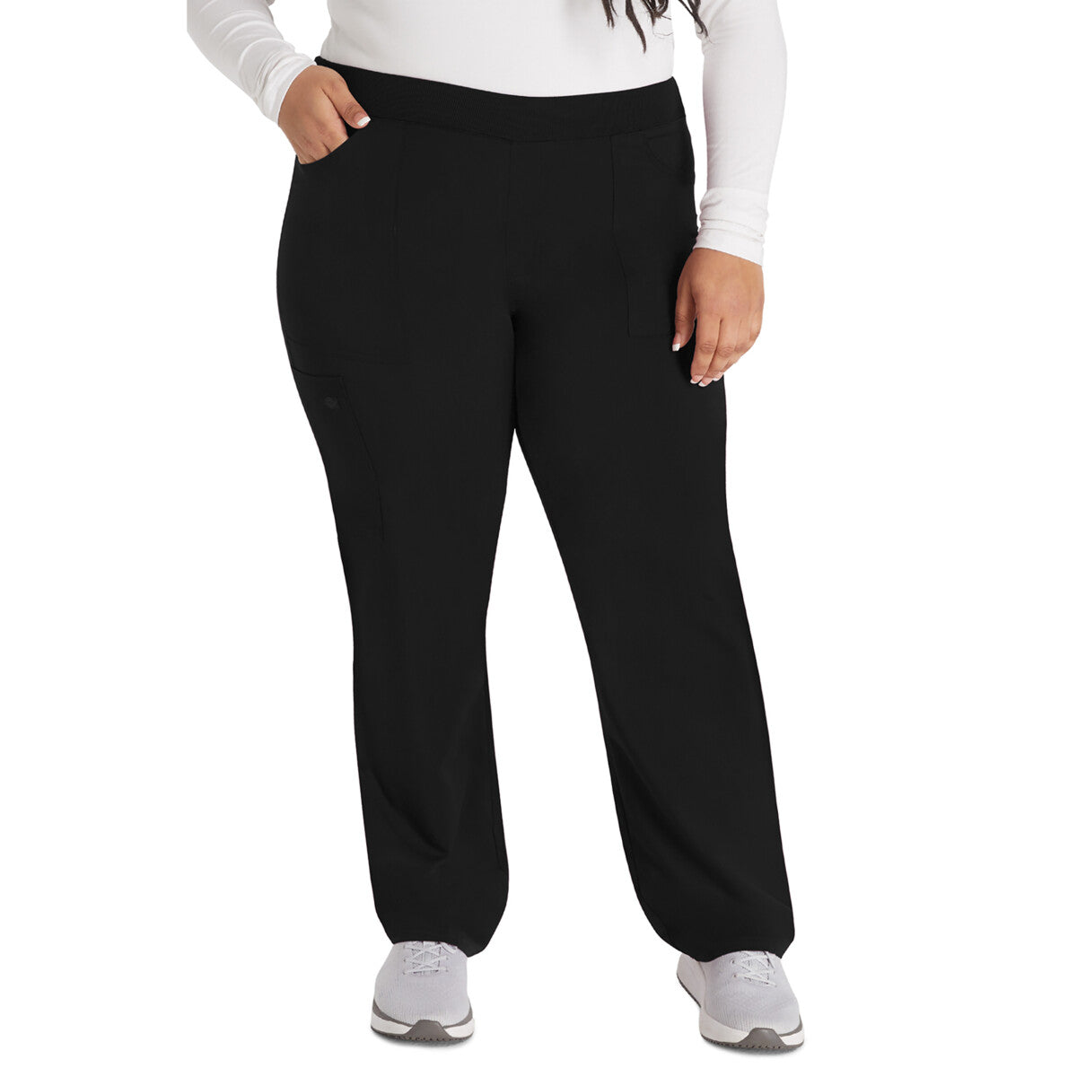 Dickies Medical DK135 - Mid Rise Tapered Leg Pull-on Pant - Black