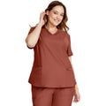 Cherokee CK840 - V-Neck Top - Dark Brown
