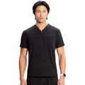 Infinity IN702A - Men's Partial Zip V-Neck Top - Black