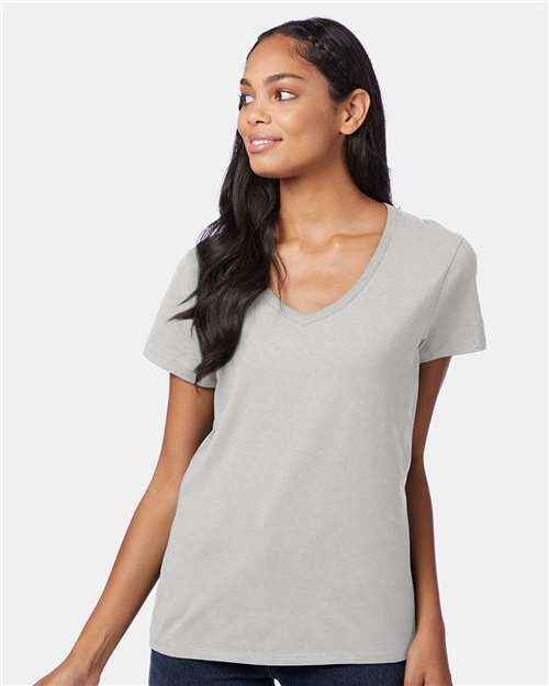 Hanes S04V - Women's Perfect-T V-Neck T-Shirt