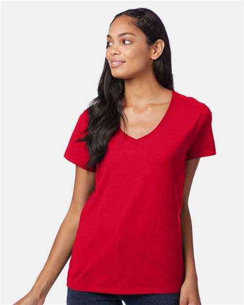 Hanes S04V - Women's Perfect-T V-Neck T-Shirt