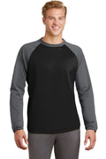 Sport-Tek ST242 - Sport-Wick Raglan Colorblock Fleece Crewneck Sport-Tek