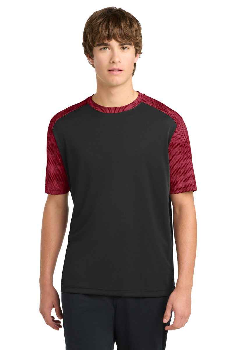 Sport-Tek ST371 - CamoHex Colorblock Tee