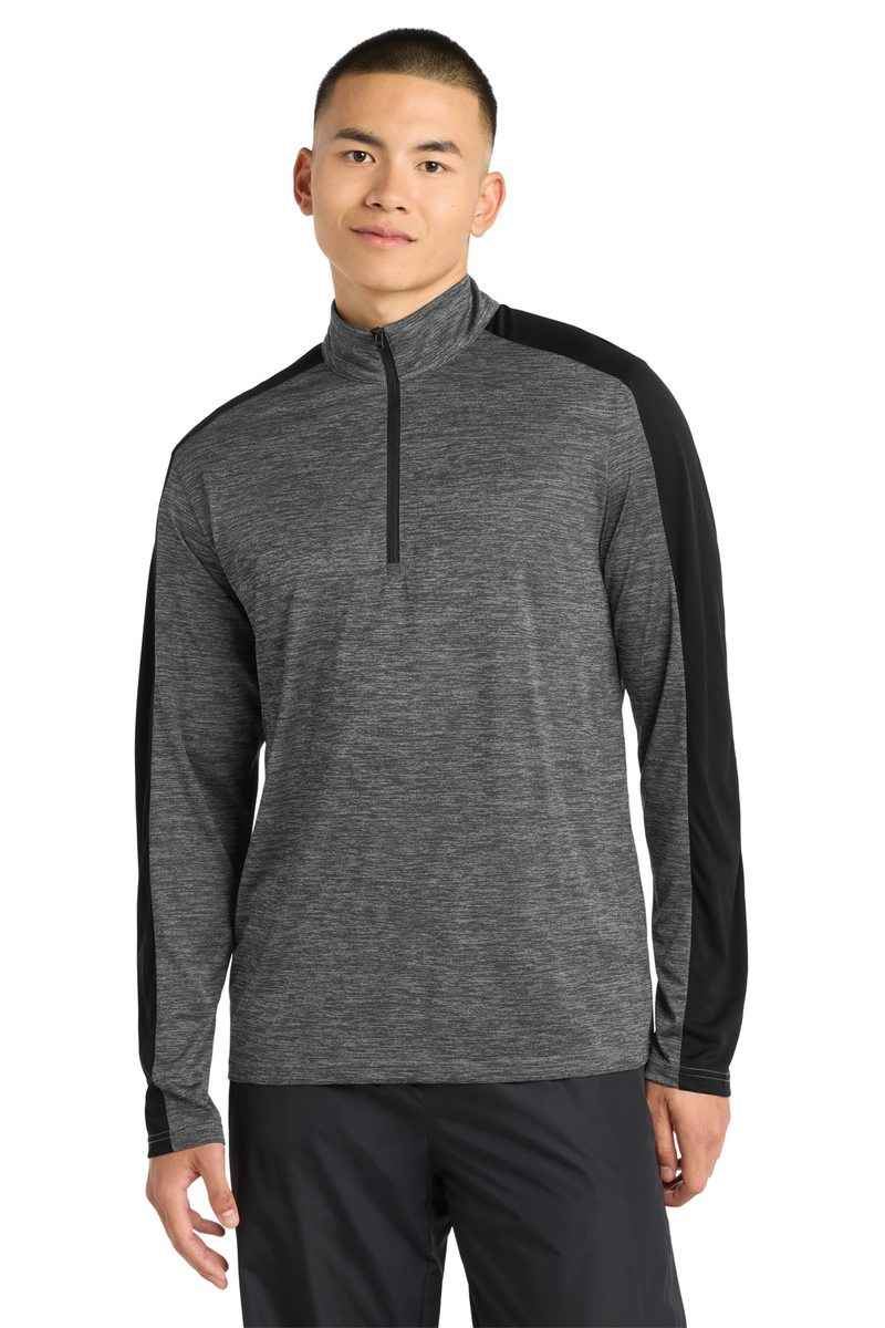 Sport-Tek ST397 - PosiCharge Electric Heather Colorblock 1/4-Zip Pullover