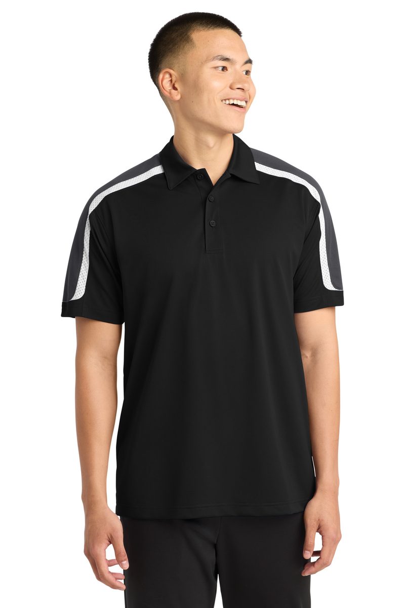 Sport-Tek ST658 - Tricolor Shoulder Micropique Sport-Wick Polo Sport-Tek
