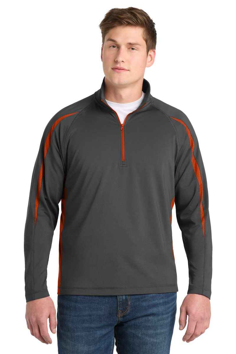 Sport-Tek ST851 - Sport-Wick Stretch 1/4-Zip Colorblock Pullover