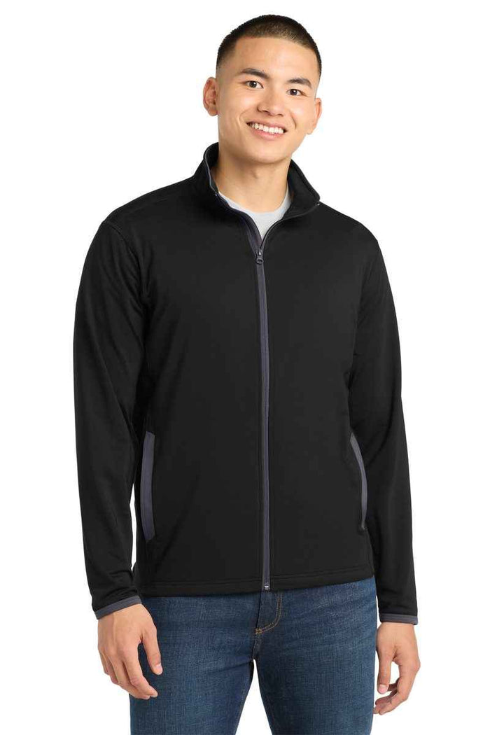 Sport-Tek ST853 - Sport-Wick Stretch Contrast Full-Zip Jacket