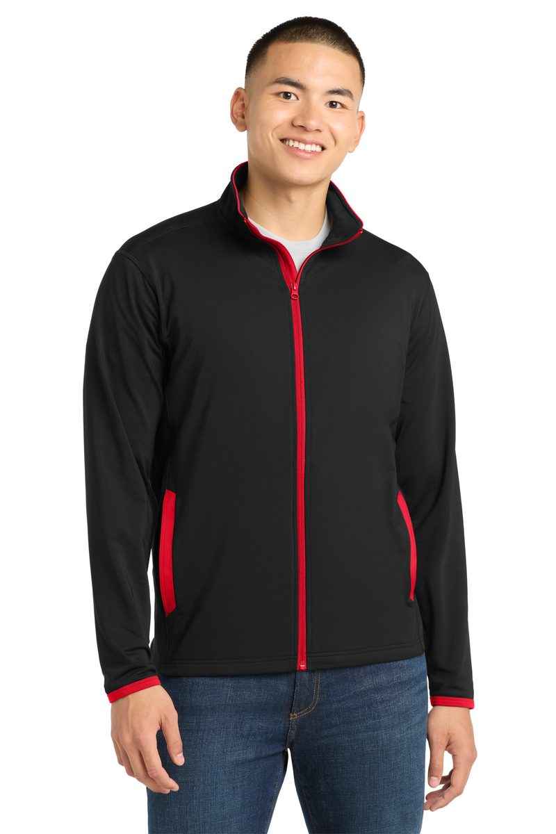 Sport-Tek ST853 - Sport-Wick Stretch Contrast Full-Zip Jacket