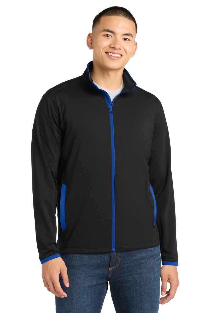 Sport-Tek ST853 - Sport-Wick Stretch Contrast Full-Zip Jacket