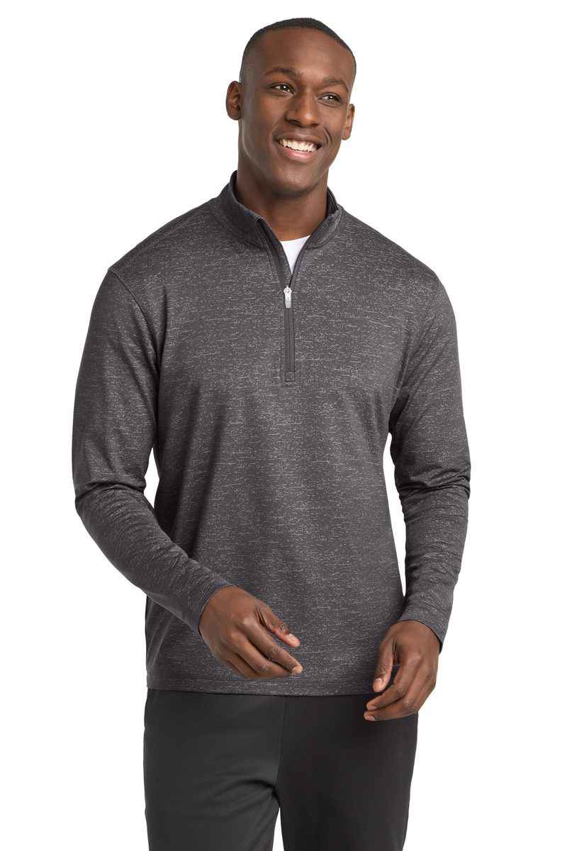 Sport-Tek ST855 - Sport-Wick Stretch Reflective Heather 1/2-Zip Pullover