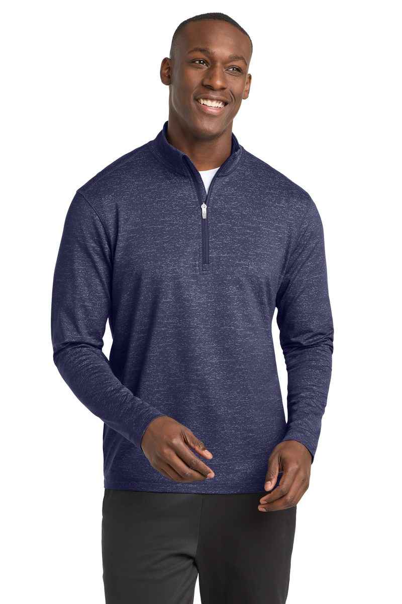 Sport-Tek ST855 - Sport-Wick Stretch Reflective Heather 1/2-Zip Pullover
