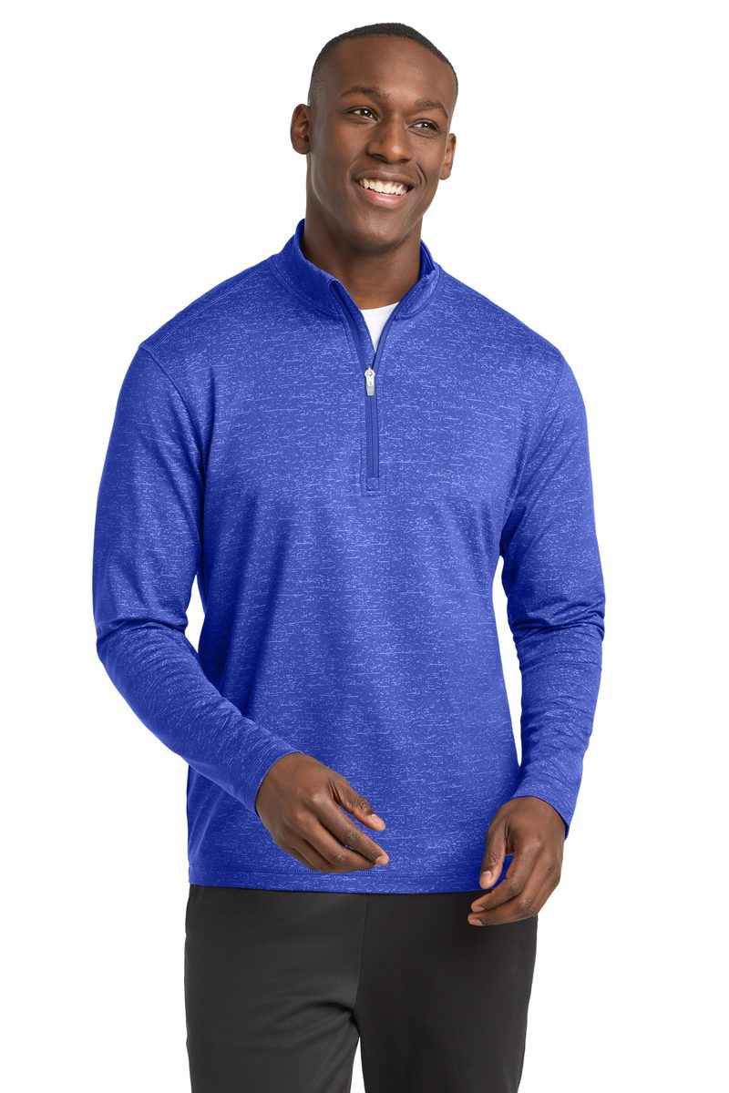 Sport-Tek ST855 - Sport-Wick Stretch Reflective Heather 1/2-Zip Pullover