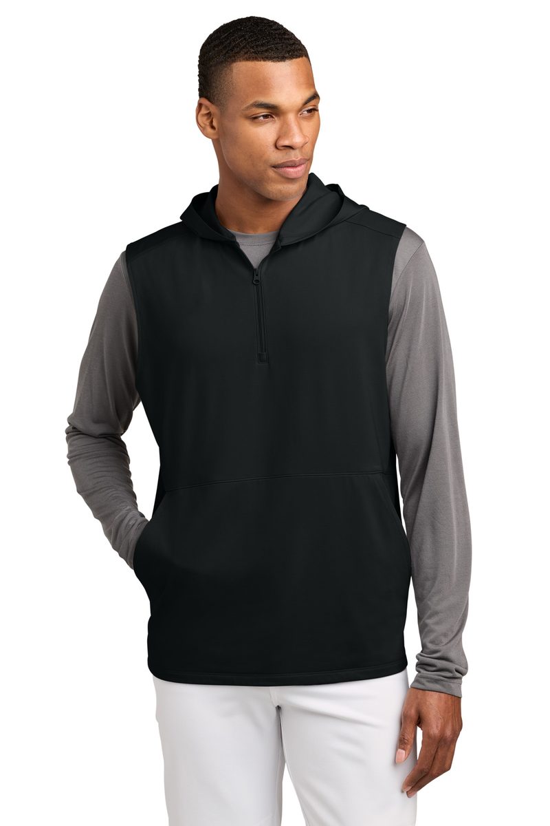 Sport-Tek ST858 - Sport-Wick Stretch Sleeveless Hooded 1/4-Zip Sport-Tek