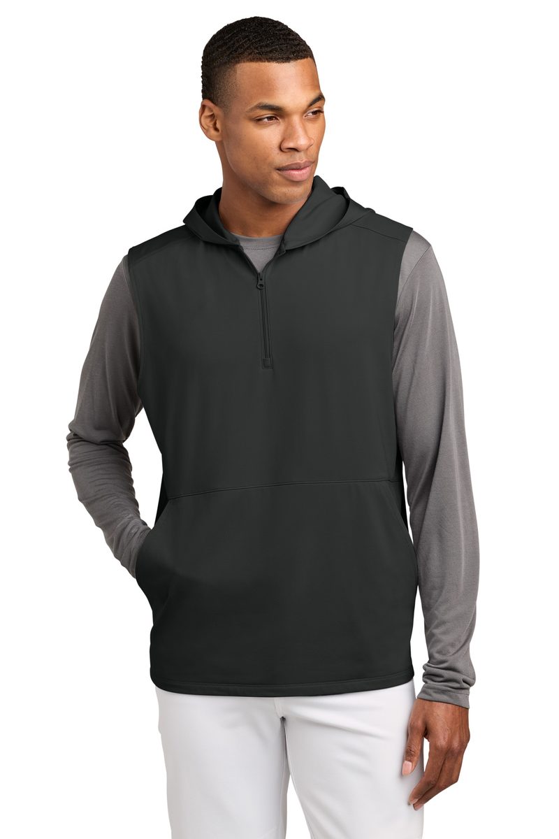 Sport-Tek ST858 - Sport-Wick Stretch Sleeveless Hooded 1/4-Zip Sport-Tek