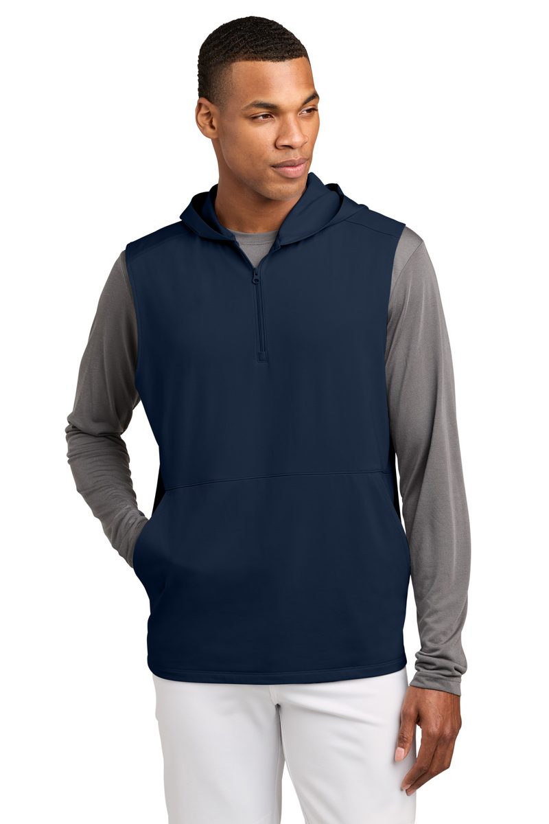 Sport-Tek ST858 - Sport-Wick Stretch Sleeveless Hooded 1/4-Zip Sport-Tek