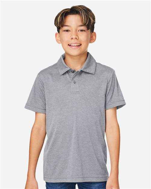 Team 365 TT51HY - Youth Zone Sonic Heather Performance Polo