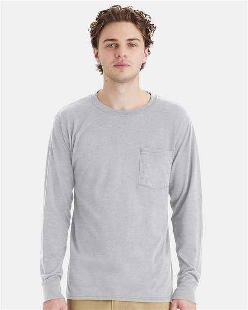 Hanes W120 - Unisex Workwear Long Sleeve Pocket T-Shirt