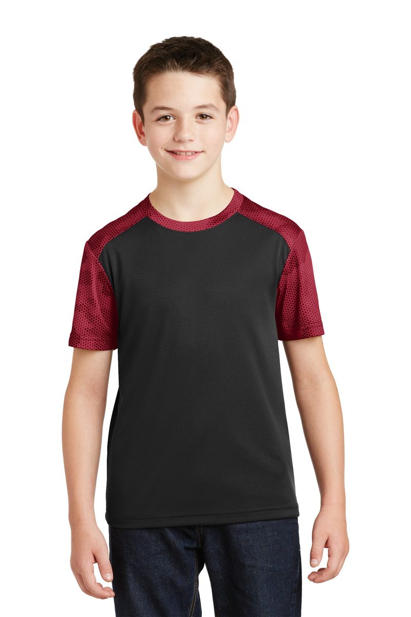 Sport-Tek YST371 - Youth CamoHex Colorblock Tee Sport-Tek