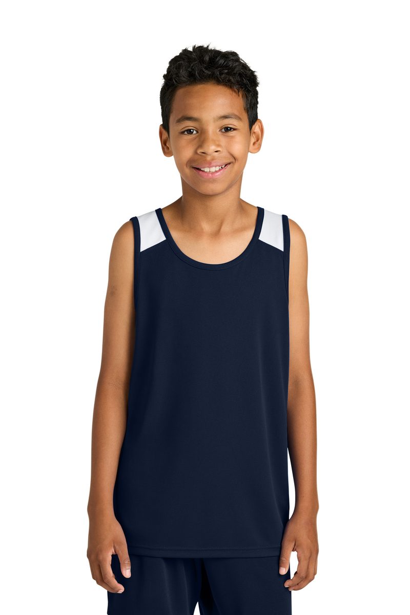 Sport-Tek YST446 - Youth Club Track Tank Sport-Tek