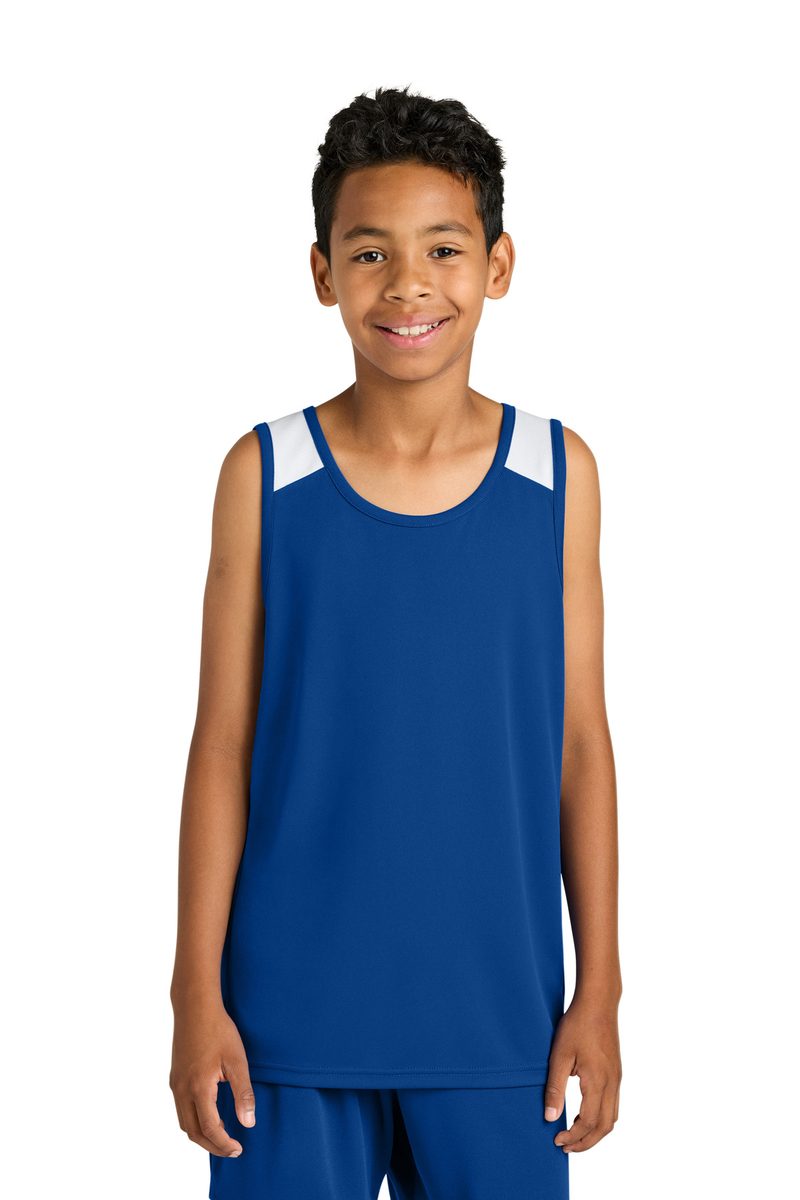 Sport-Tek YST446 - Youth Club Track Tank Sport-Tek