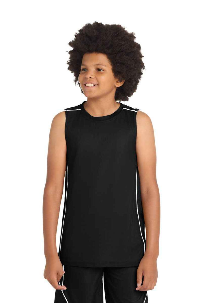 Sport-Tek YT555 - Youth PosiCharge Mesh Reversible Sleeveless Tee